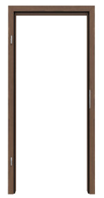 Frontansicht von WESTAG Zarge Nussbaum Trentino NU 717 PortaLit CPL mit eckiger Kante