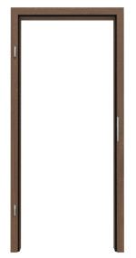 Frontansicht von WESTAG Zarge Nussbaum Trentino NU 717 PortaLit CPL mit runder Kante