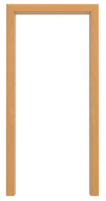 Frontansicht von TEUTO IT-B2 Zarge Buche CPL mit runder Kante