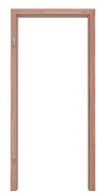 Frontansicht von Massivholzzarge Lärche profiliert Profil B