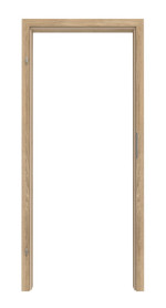 Frontansicht von Zarge Eiche Karlstad Dekorfolie mit abgerundeter Kante