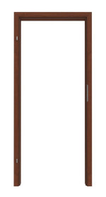 Frontansicht von Zarge Walnuss Dekorfolie mit abgerundeter Kante