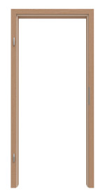 Frontansicht von HÖRMANN Zarge Buche Matt Echtholzfurnier mit eckiger Kante