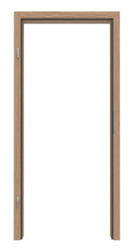 Frontansicht von HÖRMANN Zarge Weißeiche Matt Echtholzfurnier mit eckiger Kante