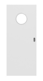 Frontbild von Bütte Weiß LA Bullauge Basic Durat Schiebetür - Huga