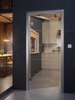 Milieu Detailansicht Stadtloft mit Prime Mattierung Glastür mit Motiv matt - Erkelenz