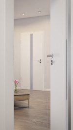 Milieubild von HUGA Innentür Smart 1 Weißlack Concept mit Lichtausschnitt mittig