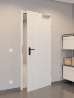 CloseUp-Flur-Milieuansicht von GARANT Rauchschutztür Authentic Grigio CePaL