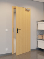 CloseUp-Flur-Milieuansicht von GARANT Rauchschutztür Eiche Premium CePaL