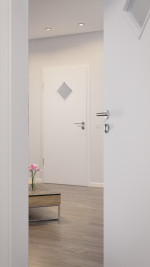 CloseUp-Milieuansicht von Bütte Weiß LA 6 Raute Basic Durat Innentür - Huga