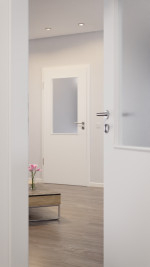 CloseUp-Milieuansicht von Weiß ähnlich RAL 9016 LA 7 Basic Lack Innentür - Huga