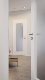 CloseUp-Milieuansicht von Weiß ähnlich RAL 9016 LA 8 Basic Lack Innentür - Huga