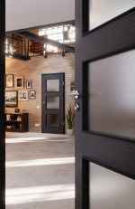 CloseUp-Milieuansicht von Strukturiert Anthrazit LA 11 Basic Innentür - Huga