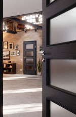 CloseUp-Milieuansicht von Strukturiert Anthrazit LA 9 Basic Innentür - Huga