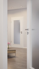 CloseUp-Milieuansicht von Innentür Cottage M10 LA Weißlack – Lebo