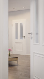 CloseUp-Milieuansicht von Innentür Cottage M31 LA Weißlack – Lebo