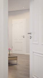 CloseUp-Milieuansicht von Innentür Cottage M31 Weißlack – Lebo