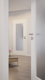 CloseUp-Milieubild von Lacuna 1 LA Classic Weißlack Innentür - Huga