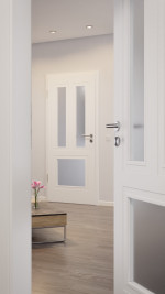 CloseUp-Milieubild von Lacuna 3 LA Classic Weißlack Innentür - Huga