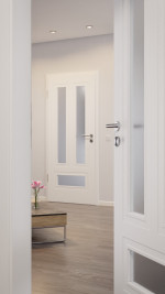 CloseUp-Milieubild von Lacuna 5 LA Classic Weißlack Innentür - Huga