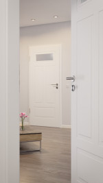 CloseUp-Milieubild von Lacuna 6 LA 1 Classic Weißlack Innentür - Huga