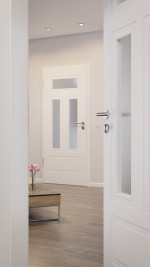 CloseUp-Milieubild von Lacuna 6 LA 2 Classic Weißlack Innentür - Huga