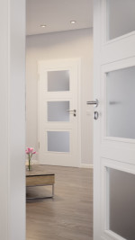 CloseUp-Milieubild von Lacuna 7 LA Classic Weißlack Innentür - Huga