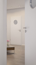 Milieubild-Nahaufnahme von Bütte Weiß LA Bullauge Basic Durat Innentür - Huga