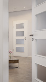 Milieubild-Nahaufnahme von Weiß ähnlich RAL 9016 LA 9 Basic Lack Innentür - Huga