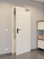 CloseUp-Milieuansicht von GARANT Rauchschutztür Como CK1 Weißlack 