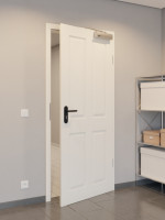 CloseUp-Milieuansicht von GARANT Rauchschutztür Como CK4 Weißlack 
