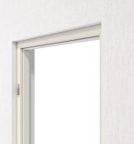 Detailansicht von GARANT Blockrahmen MDF Weißlack 9010 mit runder Kante