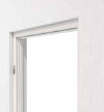 Detailansicht von GARANT Blockrahmen für Wohnungseingangstüren Weißlack 9016 mit runder Kante