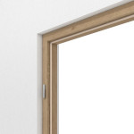 Detailansicht von GARANT Blockrahmen für Doppelflügeltüren Authentic Risseiche CePaL mit runder Kante