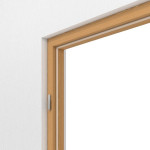 Detailansicht von GARANT Blockrahmen für Doppelflügeltüren Eiche Premium CePaL mit runder Kante