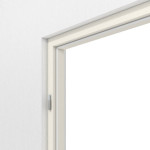 Detailansicht von GARANT Blockrahmen für Doppelflügeltüren Weißlack 9010 mit runder Kante