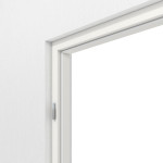 Detail-Ansicht von TEUTO Blockrahmen für Doppelflügeltüren Weißlack 9016 mit runder Kante