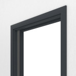 Detailansicht von LEBO Schiebetürsystem in der Wand laufend Ultramatt Anthrazit ähnl. RAL 7016 Versio