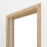 Detailansicht von Schiebetürsystem in der Wand laufend Wildeiche Duradecor - Hörmann