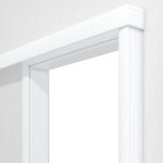 Detailansicht von Schiebetürsystem Weiß Dekorfolie vor der Wand laufend mit Zarge