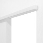 Detailansicht von Schiebetürsystem vor der Wand laufend ohne Zarge Bütte Weiß Duradecor - Hörmann