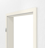 Detailansicht von GARANT Zarge Weißlack 9010 mit eckiger Kante