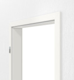 Detailansicht von GARANT Zarge Weißlack 9016 mit kleiner Rundkante