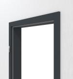 Detailansicht von Zarge Anthrazit RAL 7016 Lack mit eckiger Kante - Hörmann