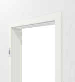 Detailansicht von HUGA Zarge Weiß ähnlich RAL 9016 Lack mit eckiger Kante