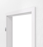 Detailansicht von Zarge für Feuchtraumtüren Grauweiß Optima Primata HPL mit runder Kante - Jeld-Wen