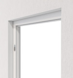 Perspektive in der Wand von Blockrahmen Bütte Weiß CPL Vario mit eckiger Kante - Hörmann