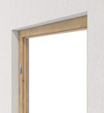 Perspektive in der Wand von Blockrahmen Wildeiche CPL Vario mit eckiger Kante - Hörmann