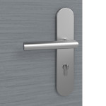 Detailansicht der Oberfläche von Strukturiert Hygge Grau Basic Wohnungseingangstür - Huga