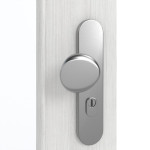 Detailansicht der Oberfläche von GARANT Wohnungseingangstür Authentic Grigio CePaL mit Lichtausschnitt LA-DIN